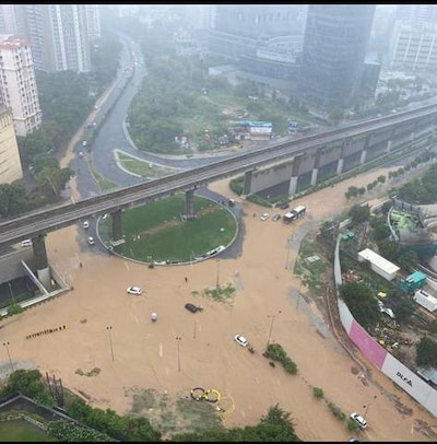 गुरुग्राम की बारिश में डूबती 'मिलेनियम सिटी' की सच्चाई