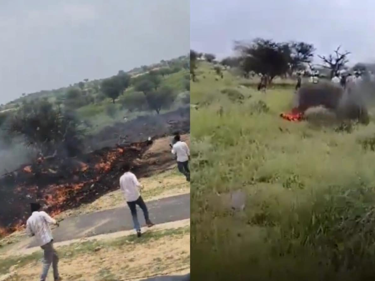 राजस्थान के चूरू में फाइटर जेट क्रैश